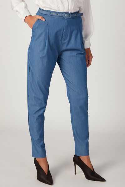 Solid Trousers with 4-Pockets