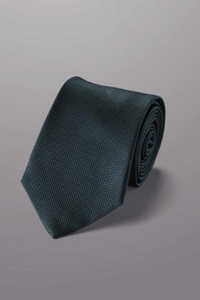 Green Silk Stain Resistant Tie