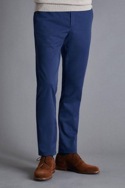 Royal Blue Slim Fit Ultimate Non-Iron Chino