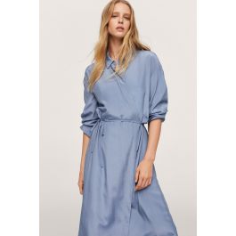 Wrapped satin dress - Women