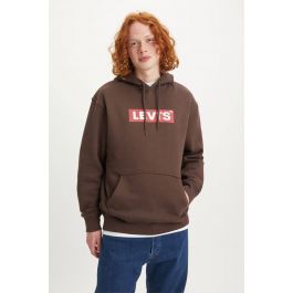 Levi's ® Relaxed Graphic Boxtab Hoodie Hot Fud Brown Men Hoodies