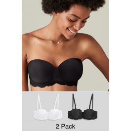 Buy White/Nude Light Pad Strapless Multiway Bras 2 Pack from the Next UK  online shop