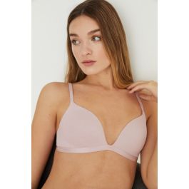 Mottled Pink Padded Triangle Bra Casual Line