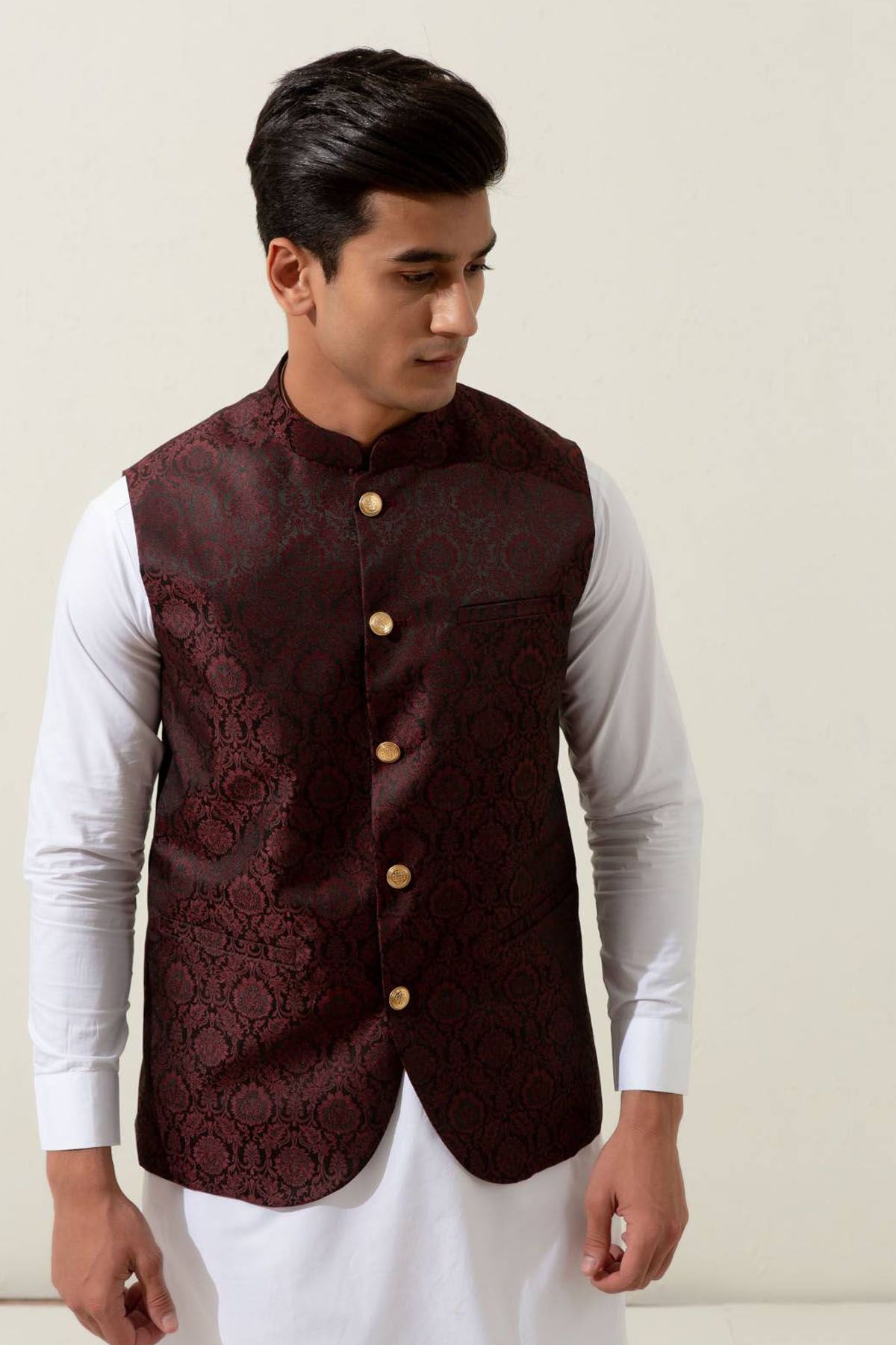 Maroon waistcoat sale