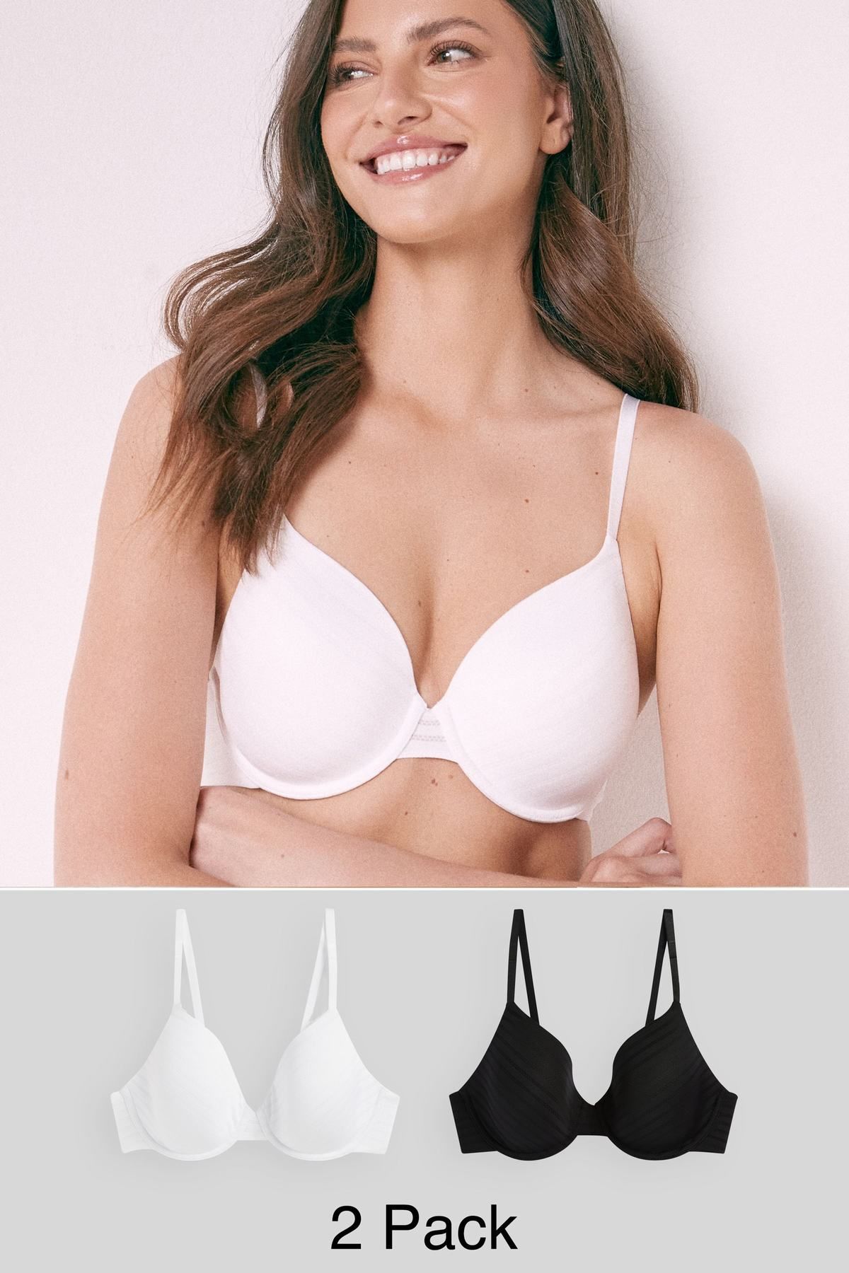 Buy Microfibre Smoothing T-Shirt Bras 3 Pack from Next
