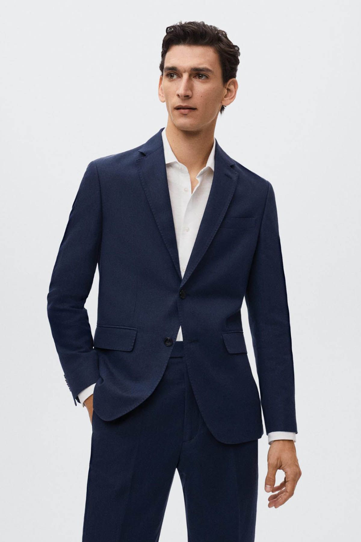 Mens navy clearance linen jacket