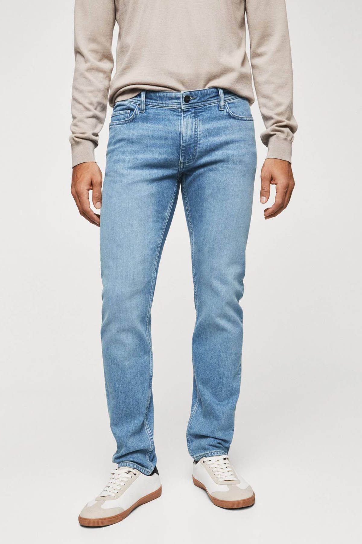 MANGO Jan Slim-Fit Jeans Medium Blue Men Jeans