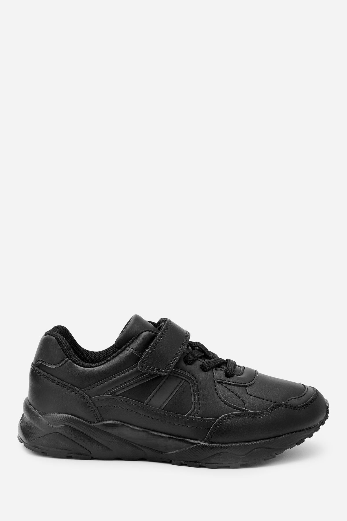 Black elasticated hot sale trainers