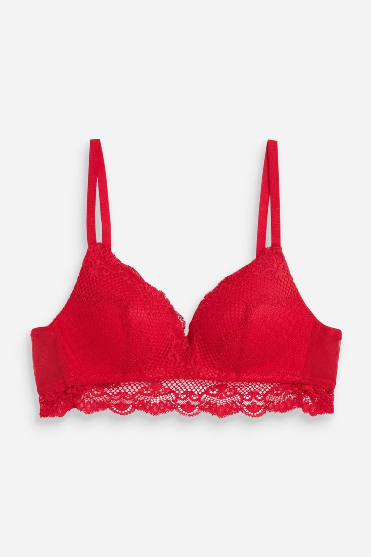 NEXT lace-bra-nxt-985726-red Charcoal Grey Women Bras