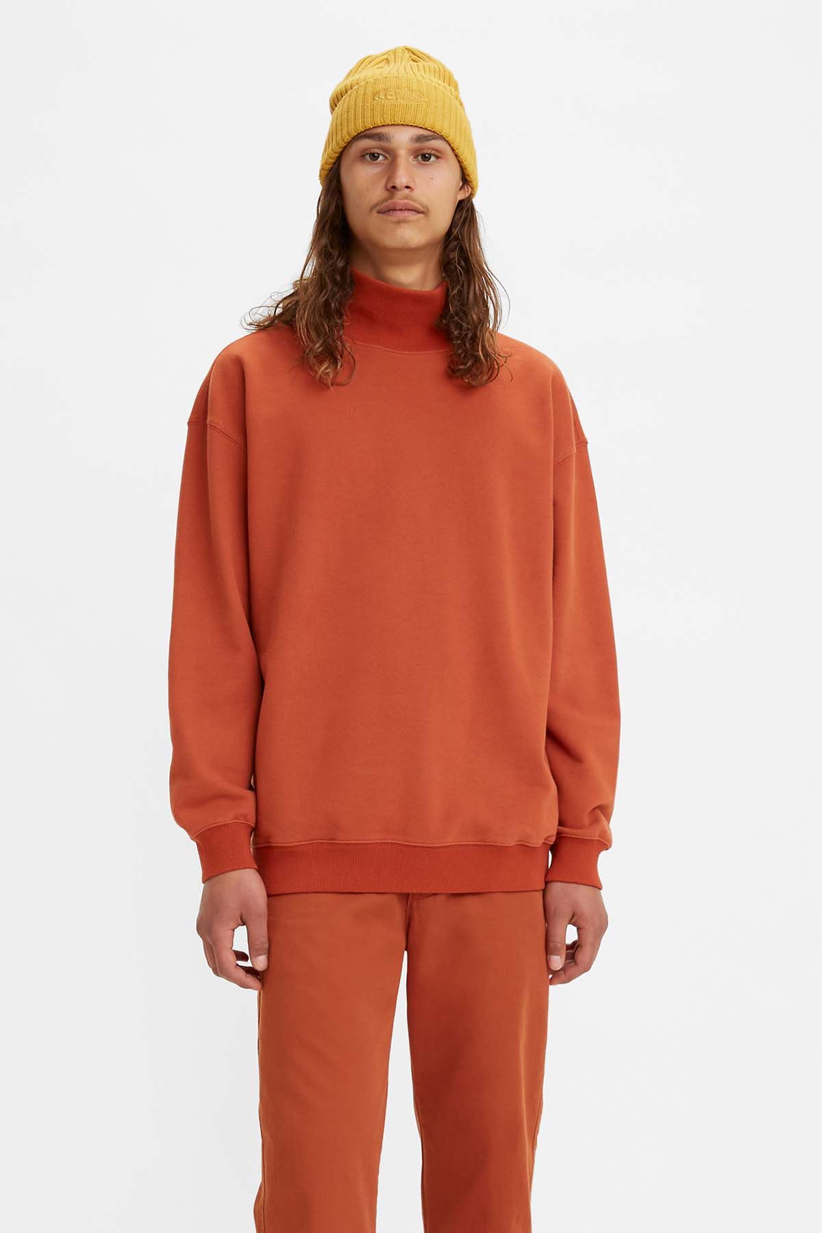Levi's Â® Funnel Neck Sweatshirt Picante Orange Men Sweatshirts