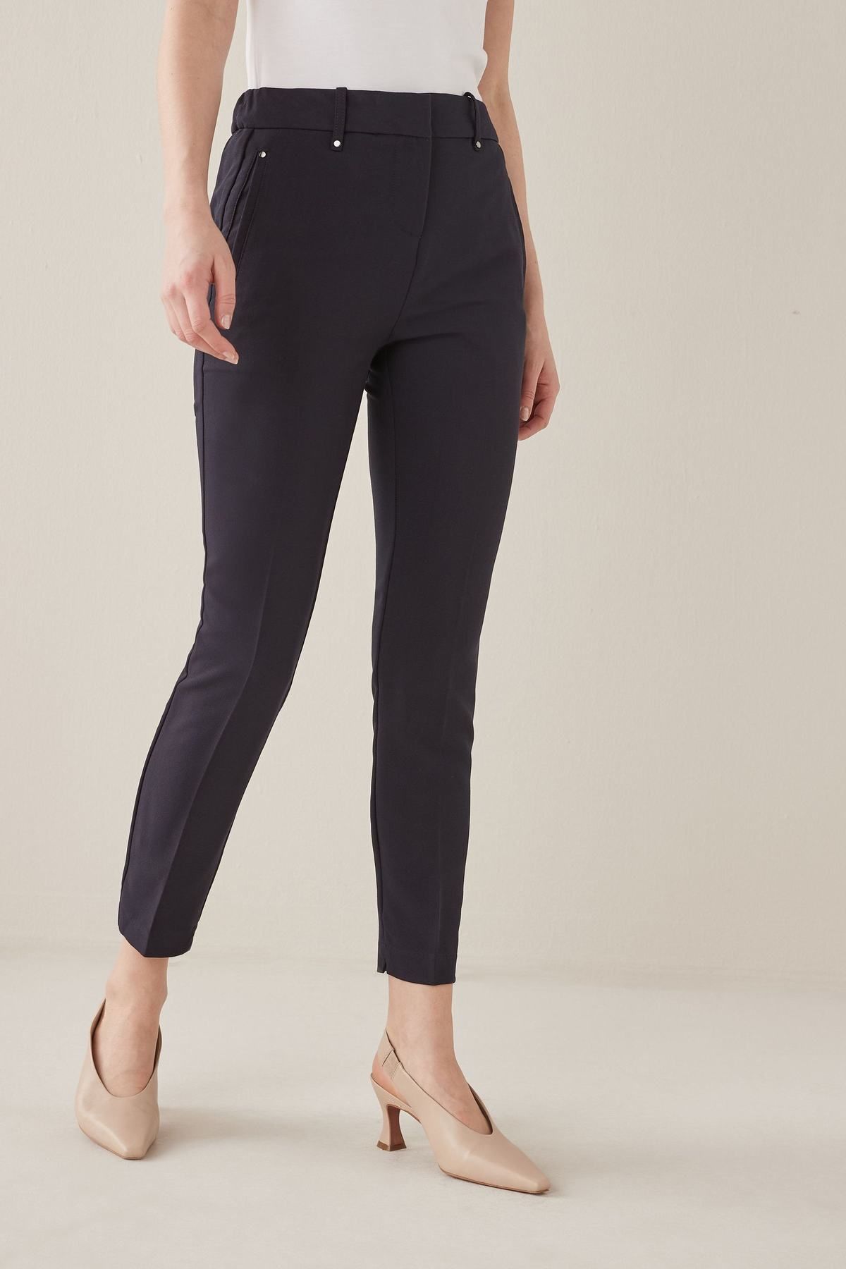 ASOS DESIGN smart super skinny trousers with pin dot texture in navy  ASOS