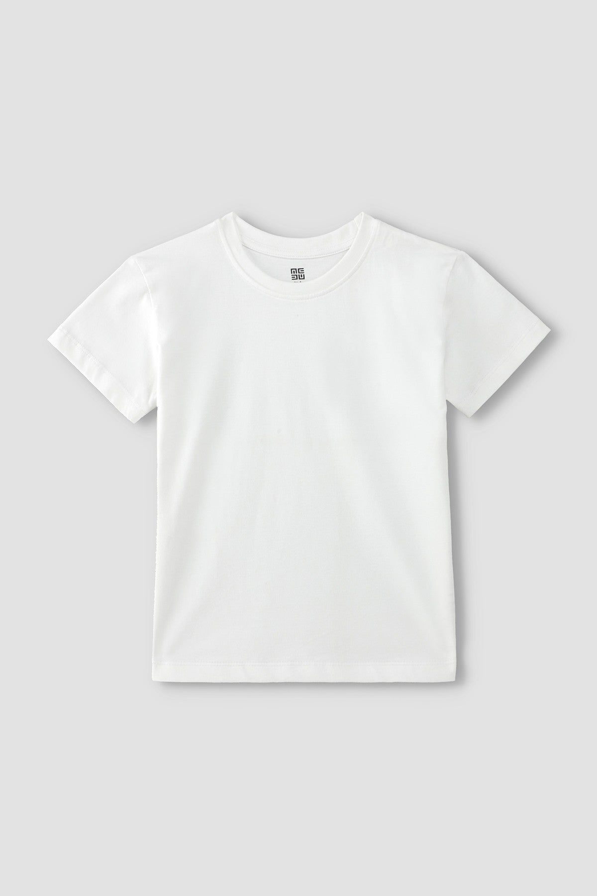 Men White & Black Printed Round Neck Sports T-shirt-1336BK