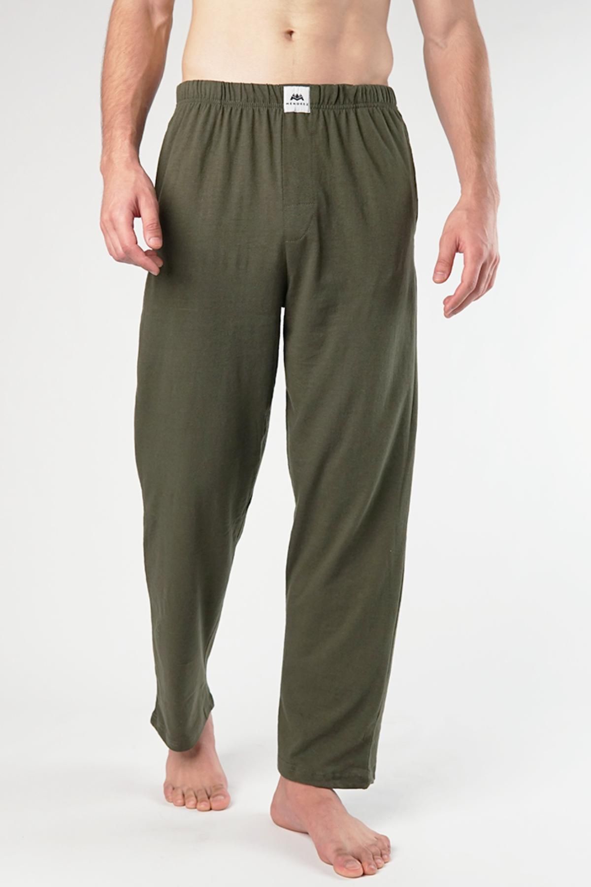 MENDEEZ Jersey Pajama Pants - Olive Green Olive Green Men Pyjamas