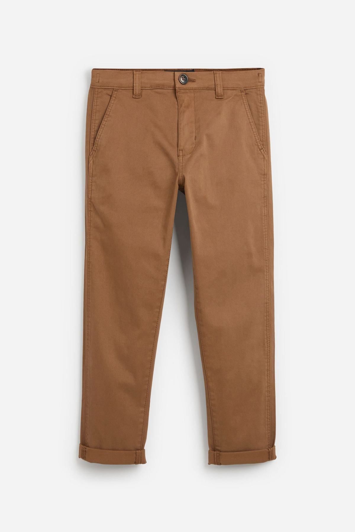 Women's evening pants in brown color 13977 - willsoor