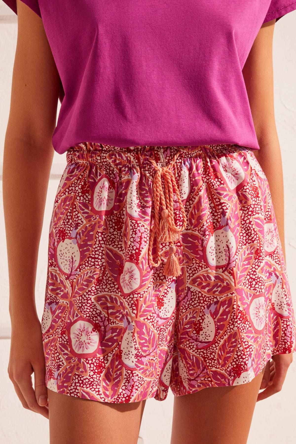 Women'secret Pink Printed Shorts Multicolor Women Shorts