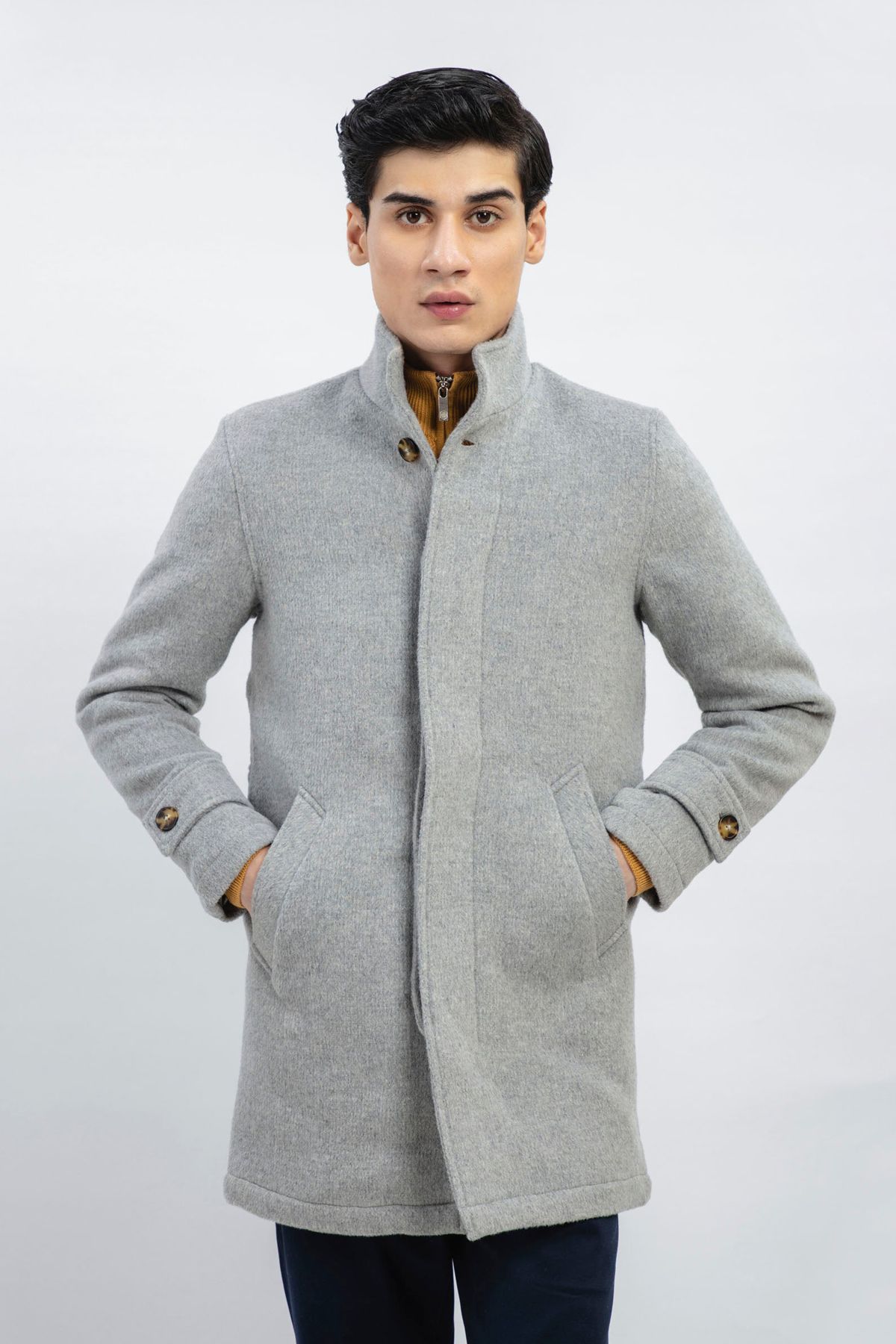 Heather gray sales wool coat