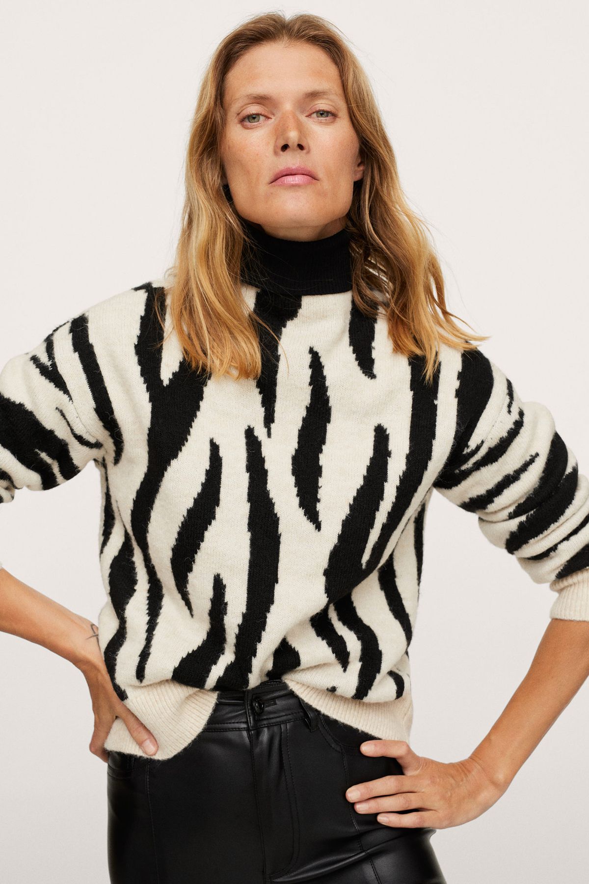 Mango sale zebra jumper