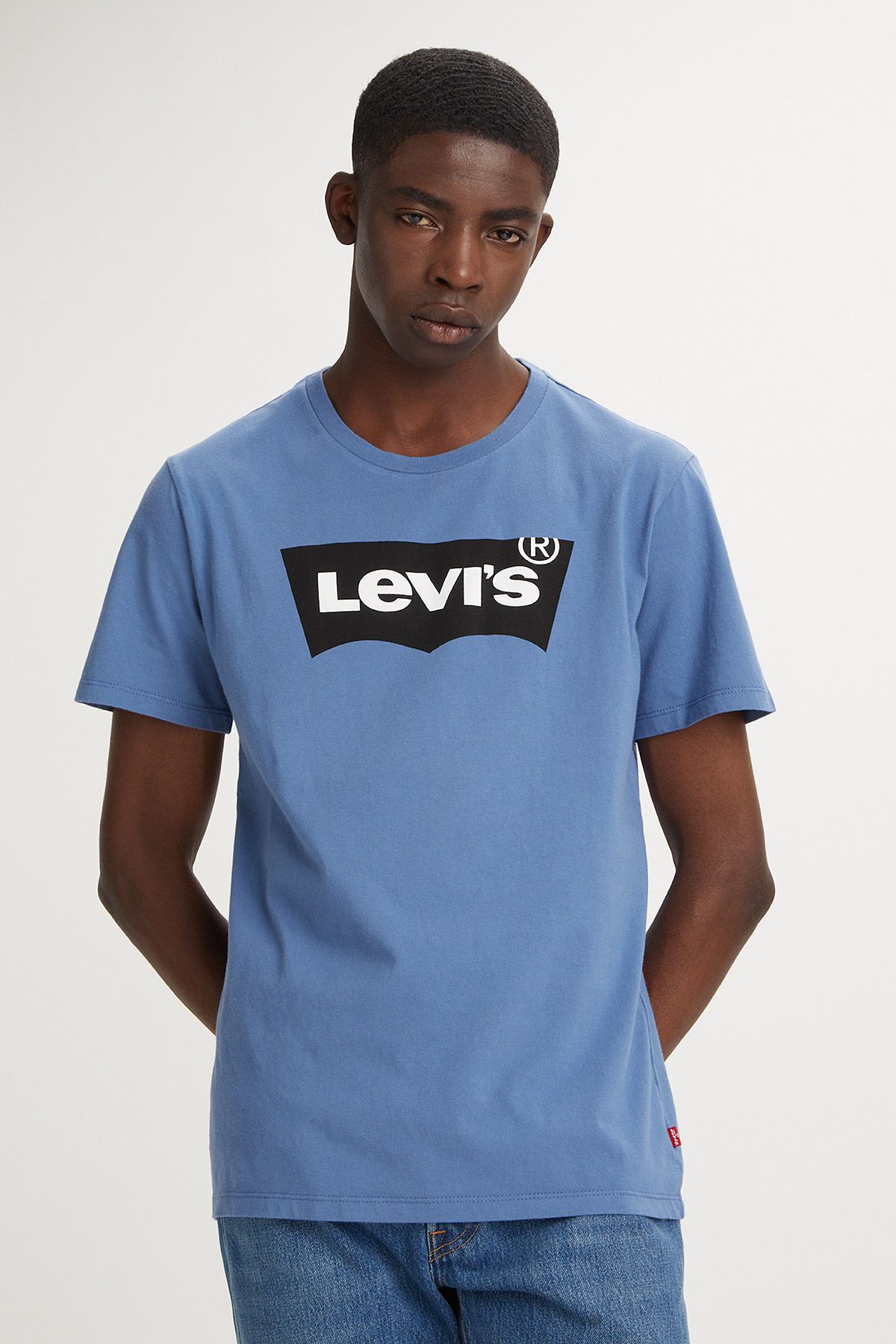 Levi's ® Graphic Crewneck Tee Batwing Seasonal Color Sunset Blue Men T- Shirts