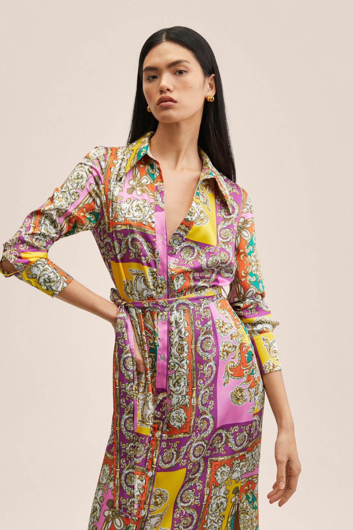 Mango chain clearance print dress