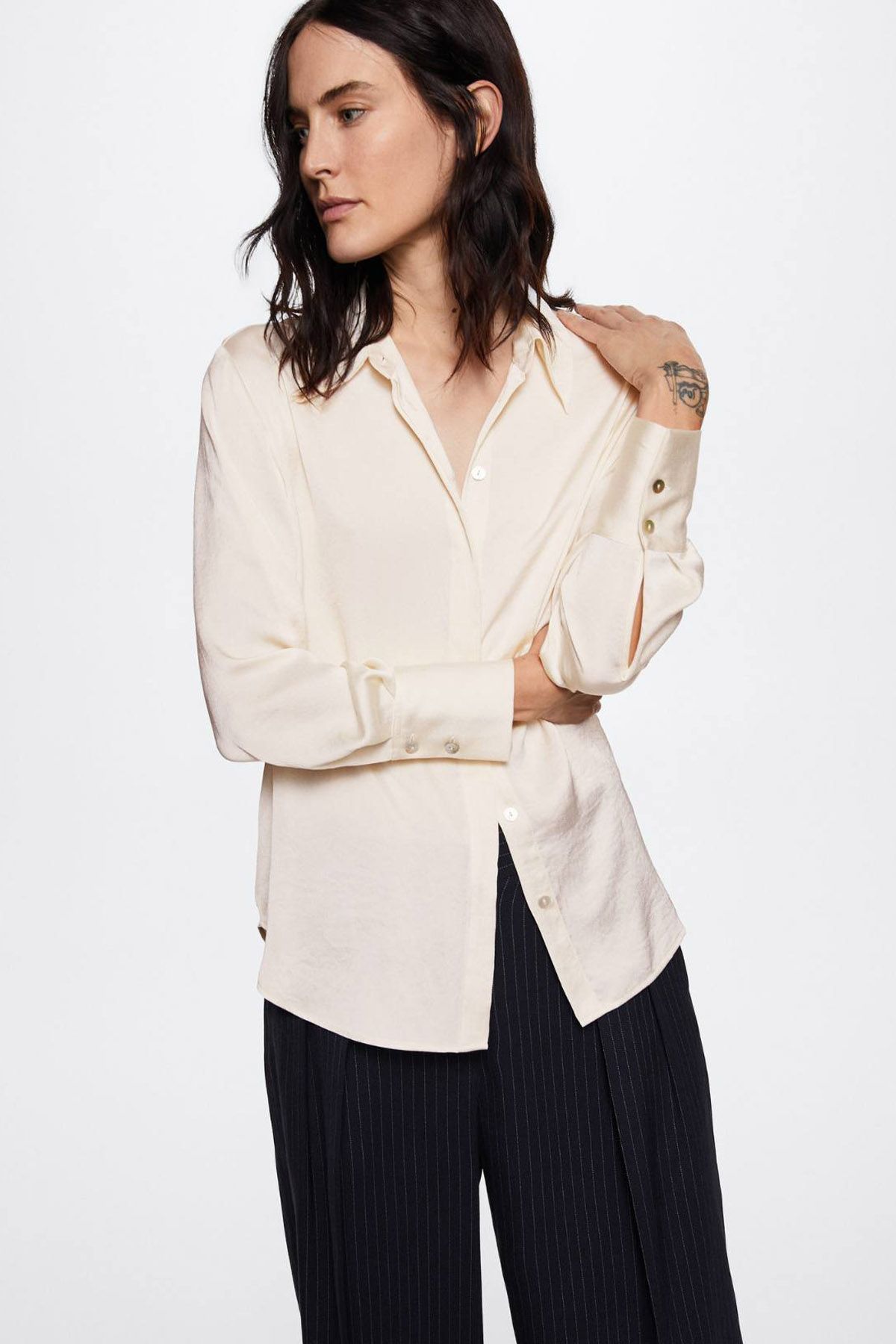 White deals flowy shirt