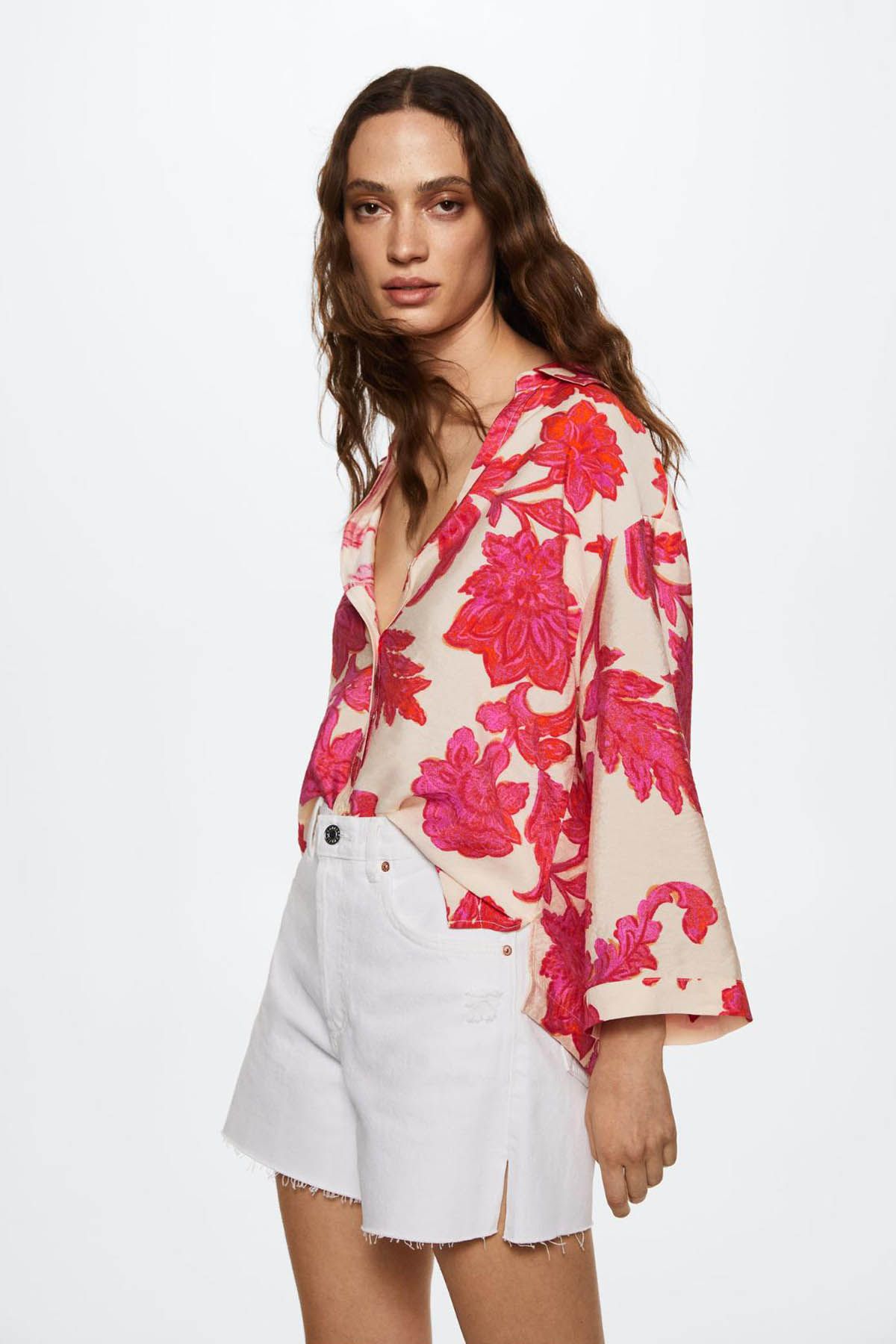 Floral-print flowy blouse - Women