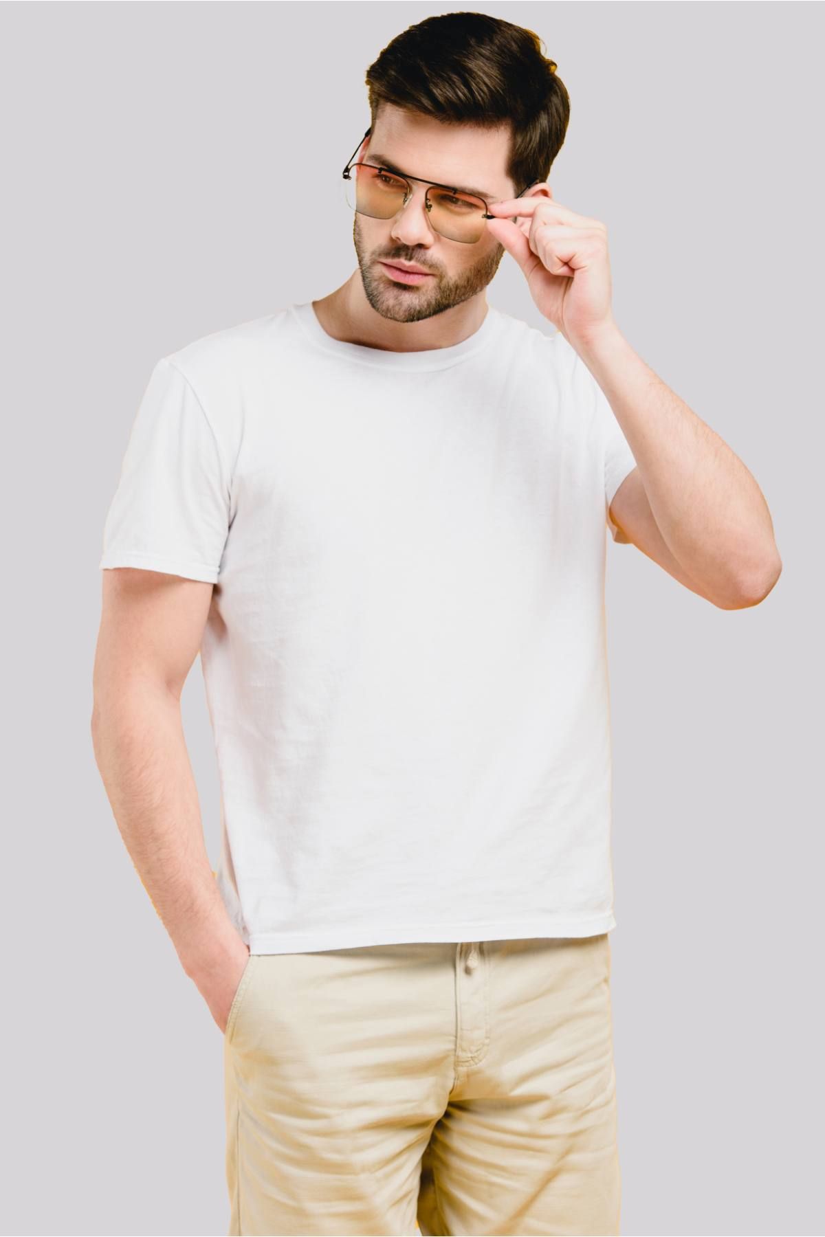 Jerdoni White Plain T Shirt