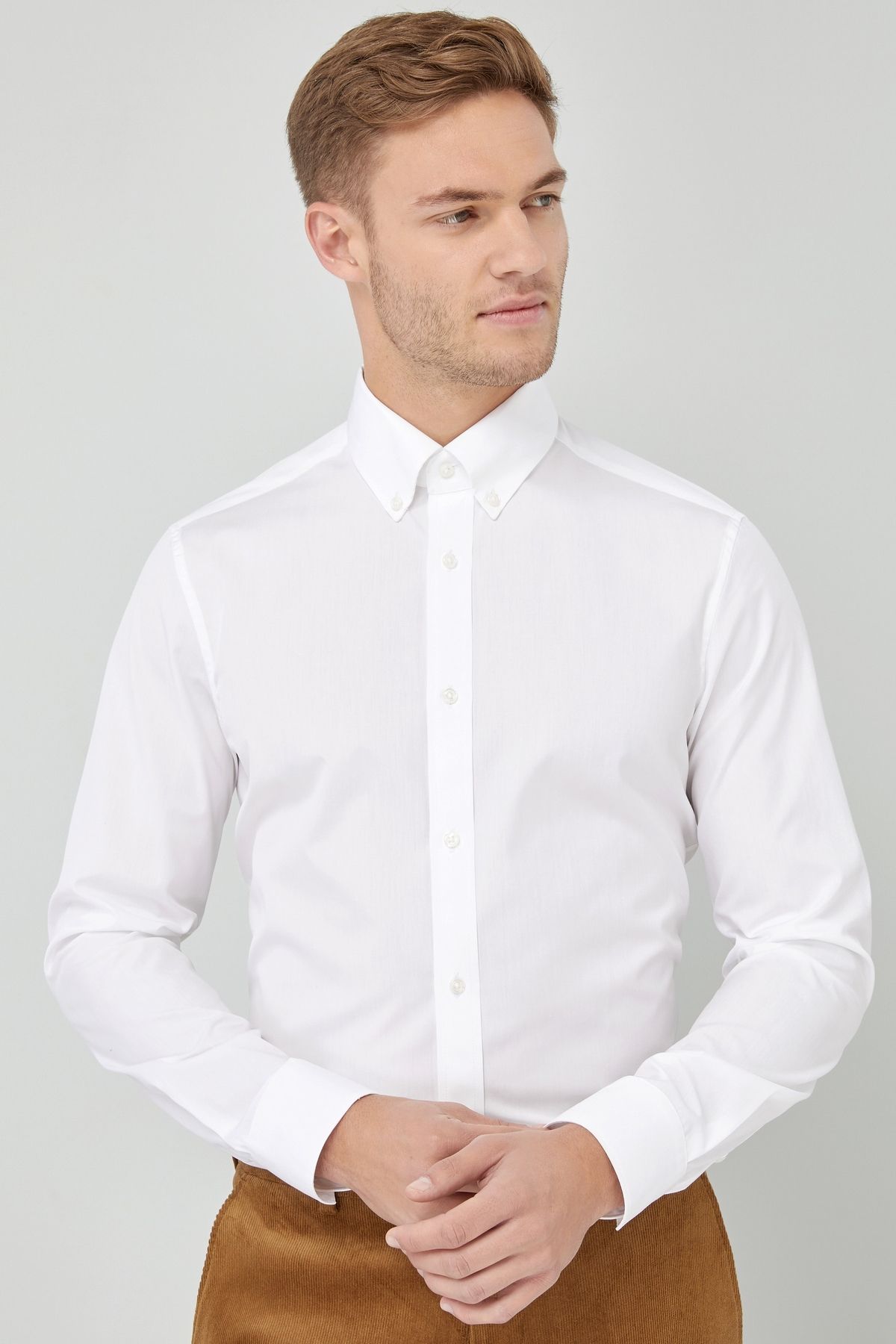Buy White Slim Fit Single Cuff Easy Care Single Cuff Shirt from the Next UK  online shop