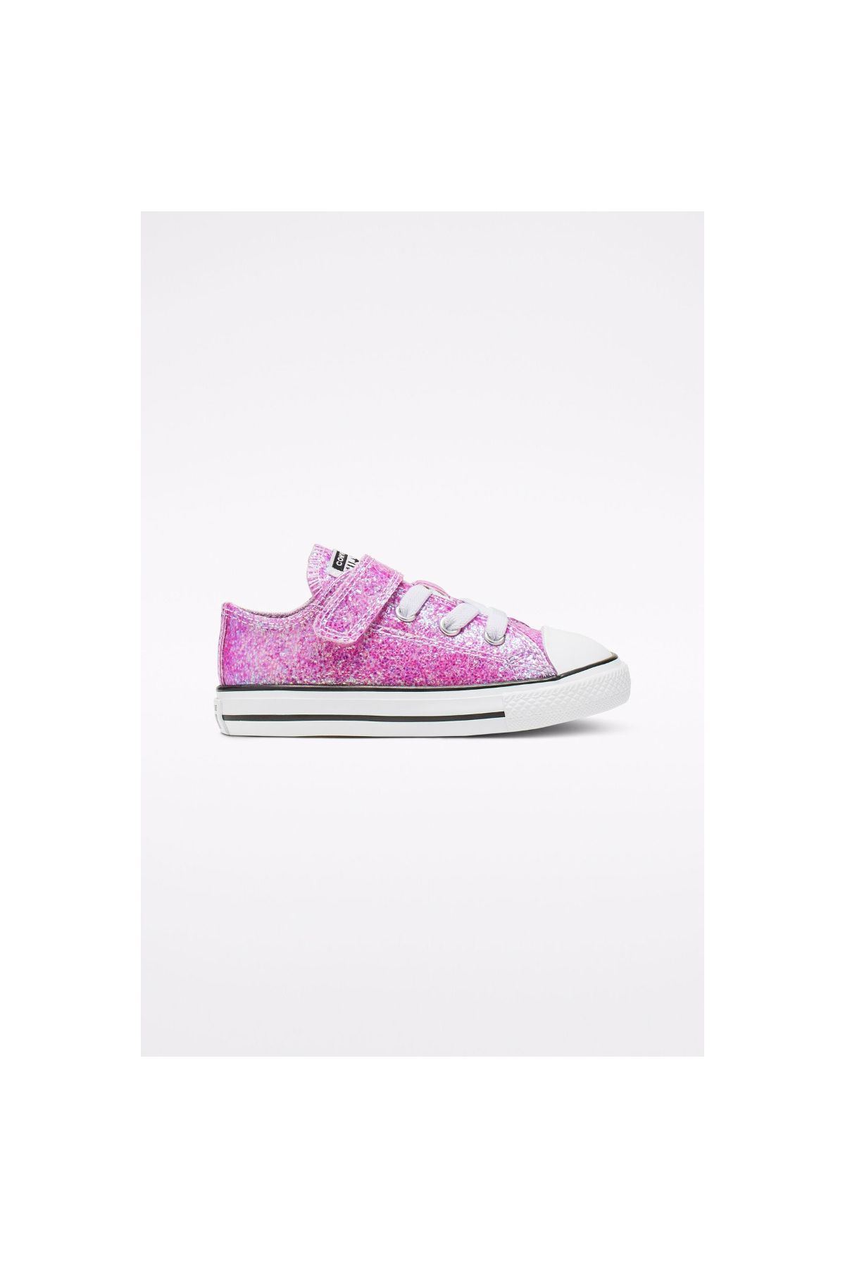 Converse Coated Glitter Hook and Loop Chuck Taylor All Star Bright Purple  Infant Sneakers