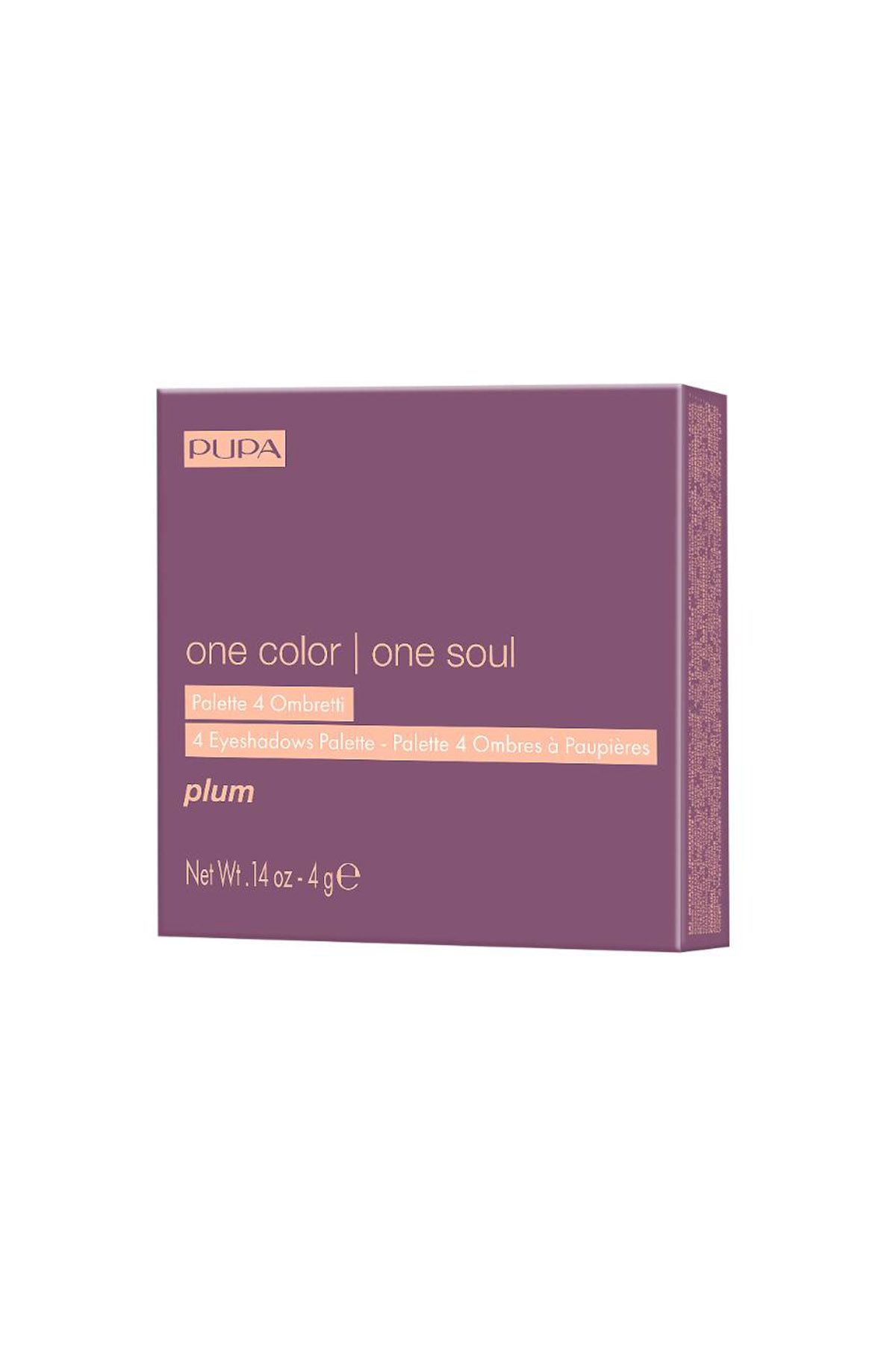 Pupa One Color,  One Soul 4 Eyeshadows Palette Plum 