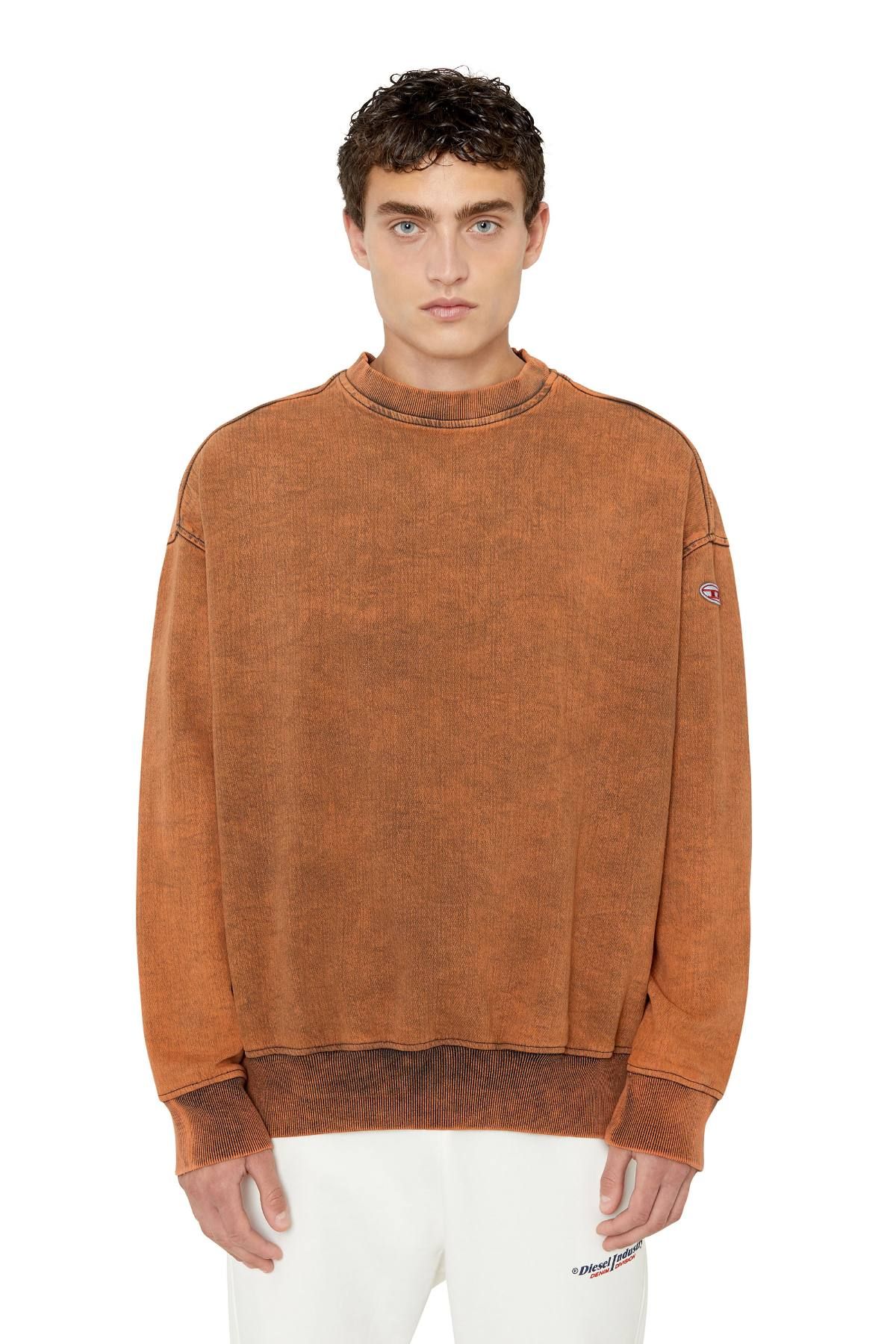 Diesel D-Krib-Ne Sweat-Shirt Orange Men Sweatshirts