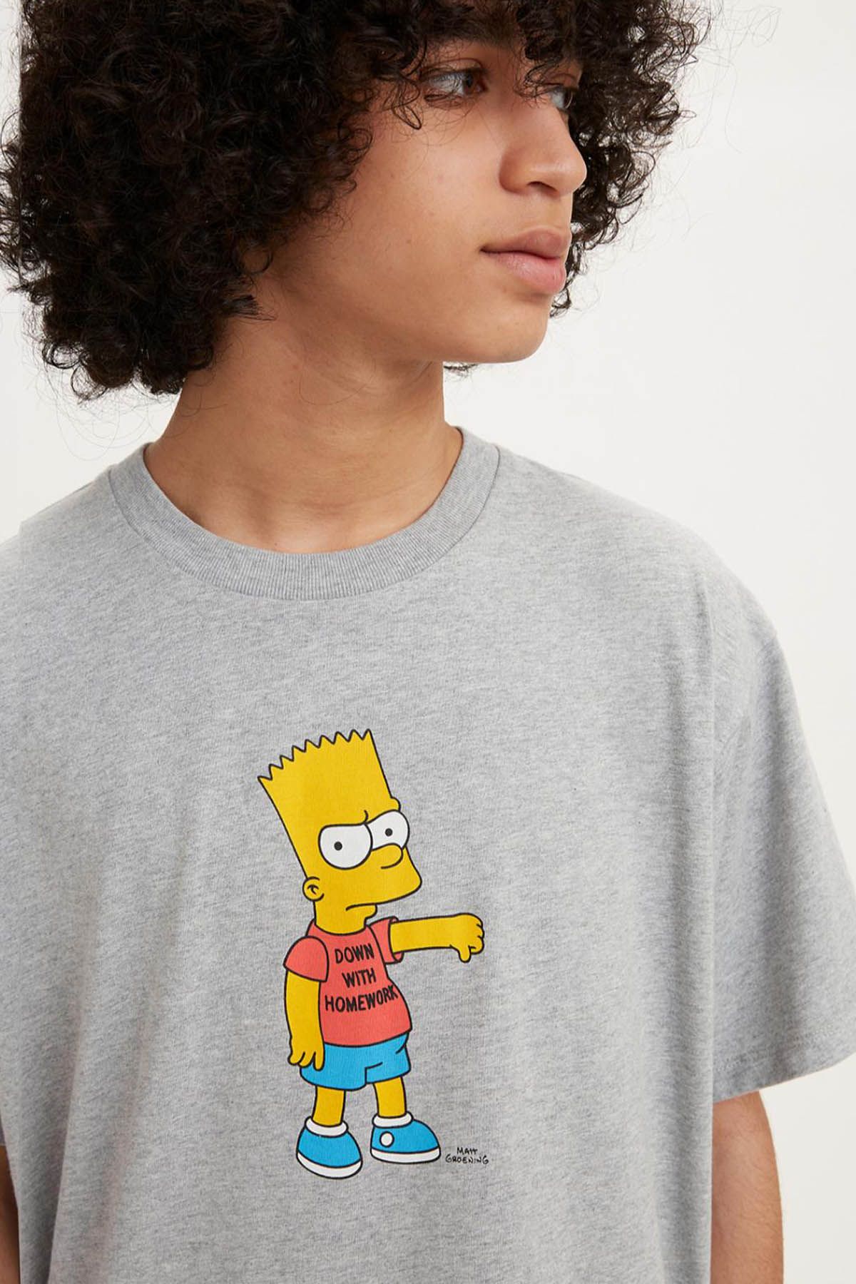 Levi's Â® X Simpsons Unisex S/S Tee Gray Men T-Shirts|