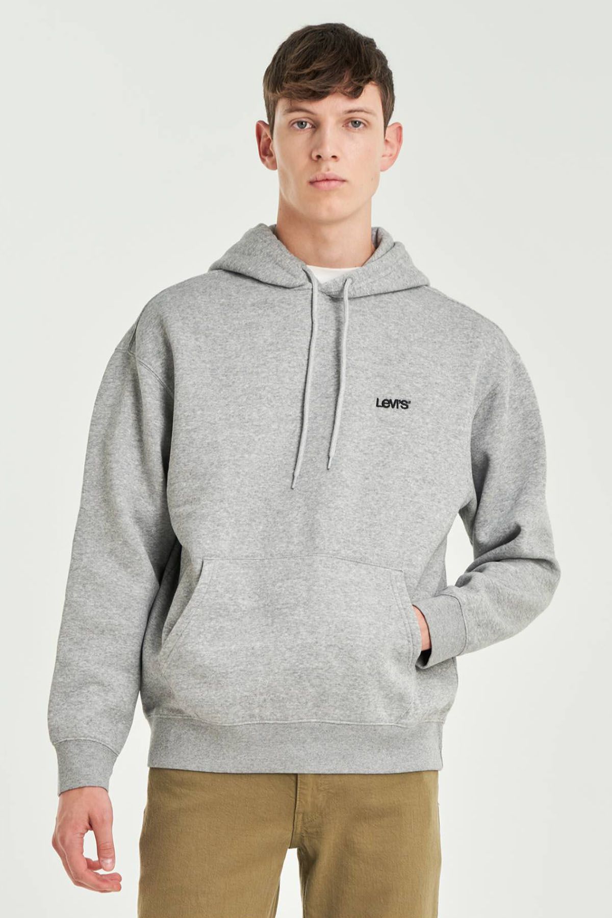 Levi's ® Levis Sweats Hoodie Mid Tone Grey Heathe Grey Men Hoodies