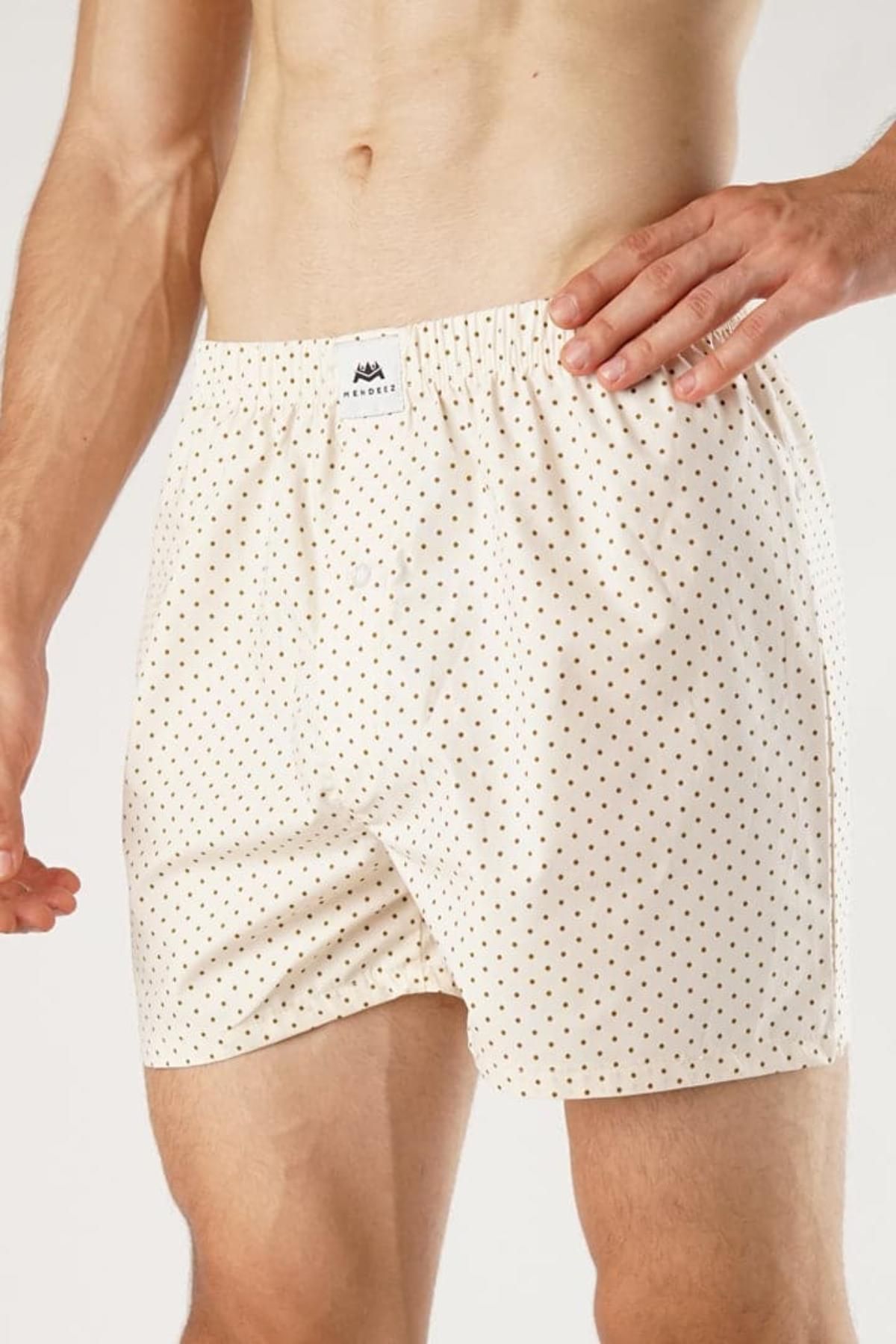 MENDEEZ Biege Dotted Woven Boxer Shorts Multi Color Men Boxers