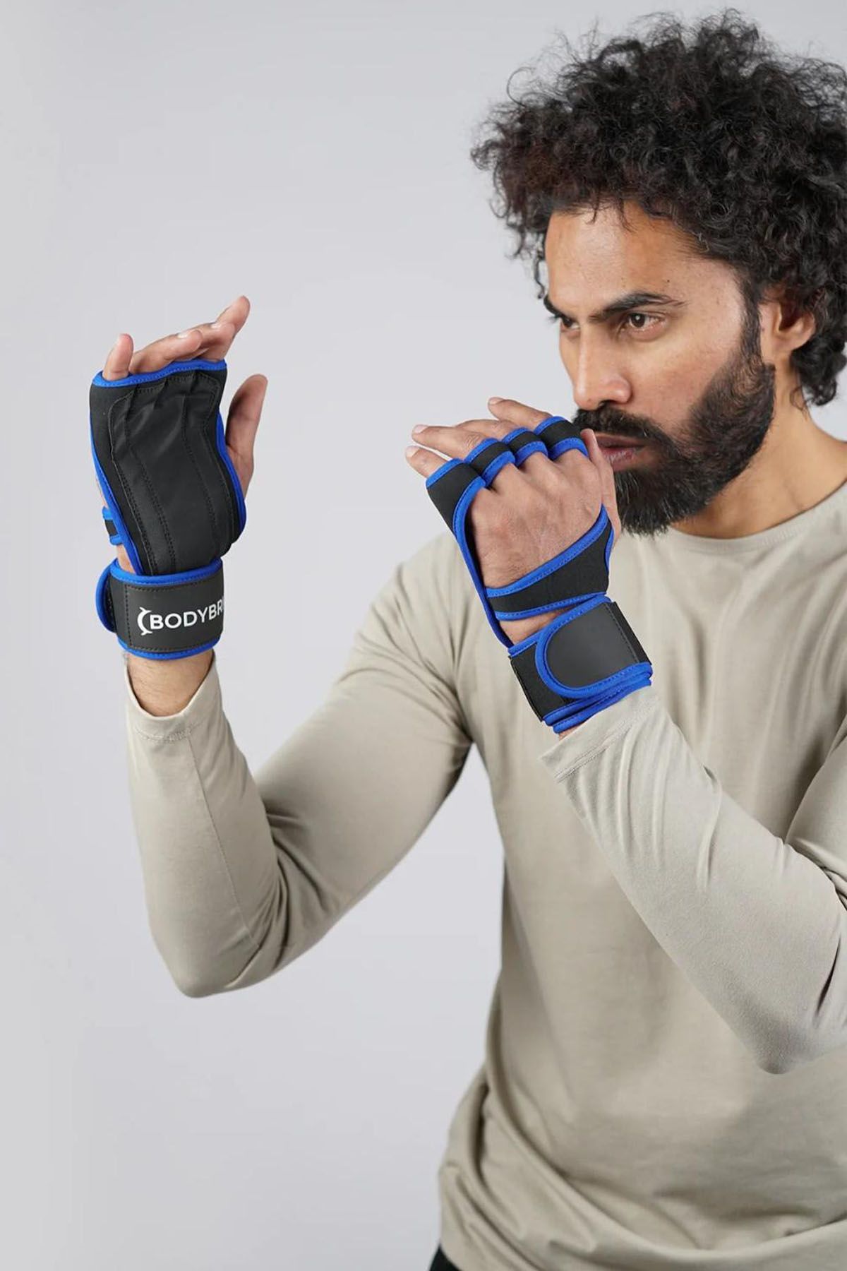 Bodybrics Fingerless Gloves - Blue