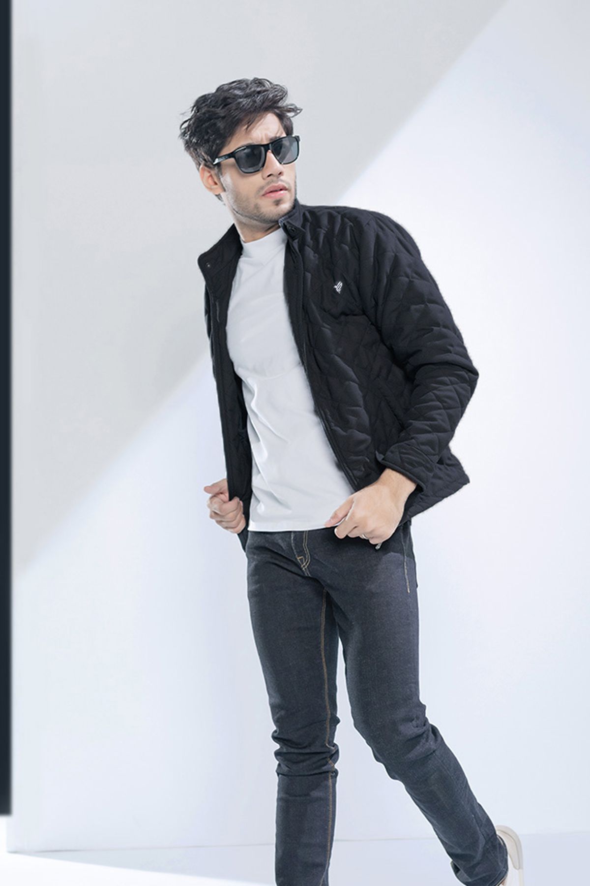 FITTED Quilted Jacket Black Men Jackets