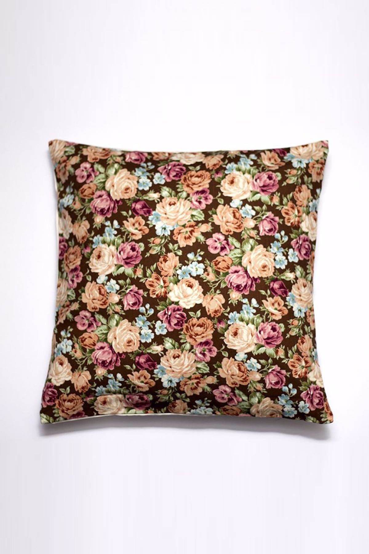 Flower Power Cushion Cover - Brown