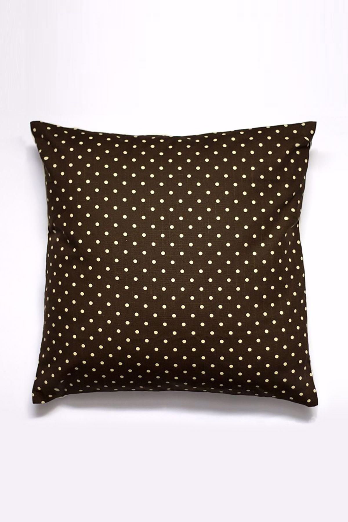 Polka Dots Cushion Cover - Brown
