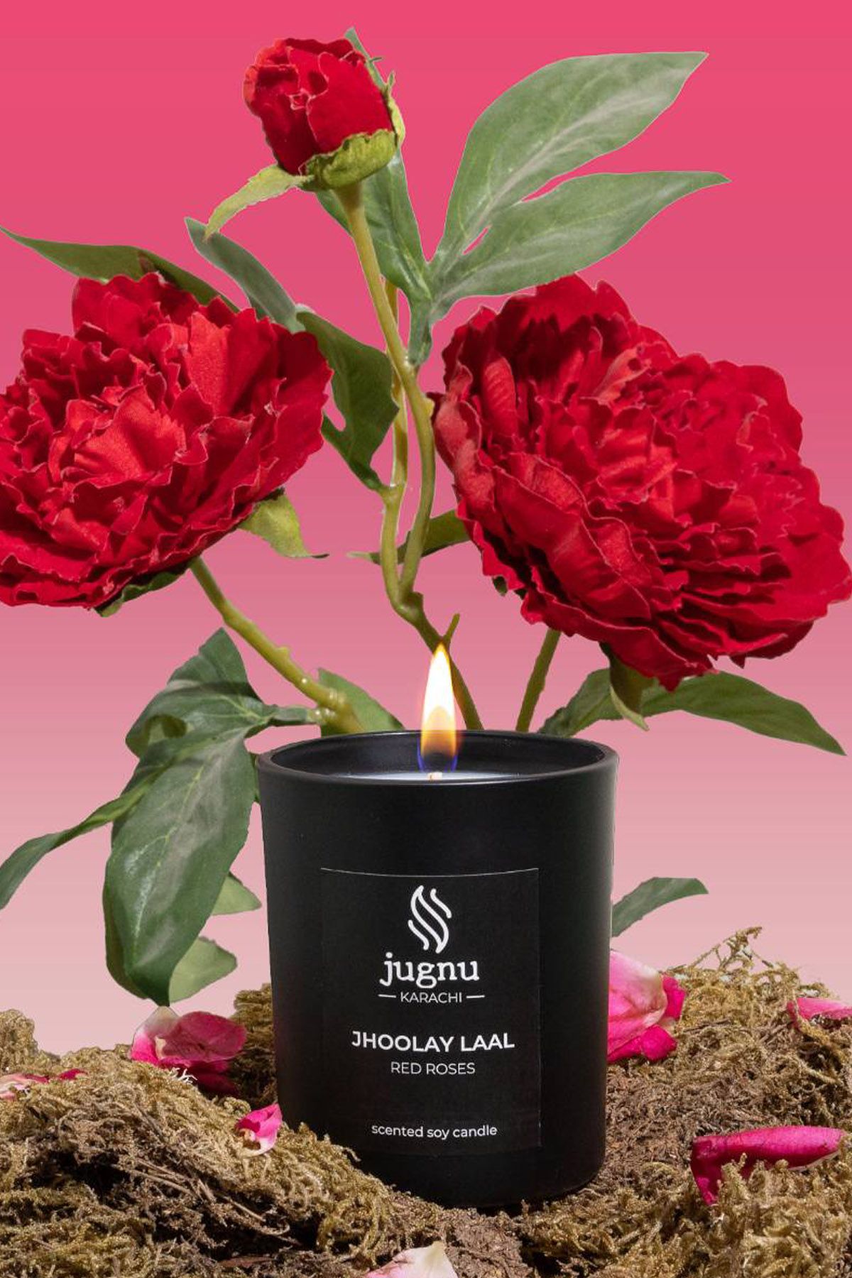 Jhoolay Laal (Red Roses) - Hand-Poured Soy Candle