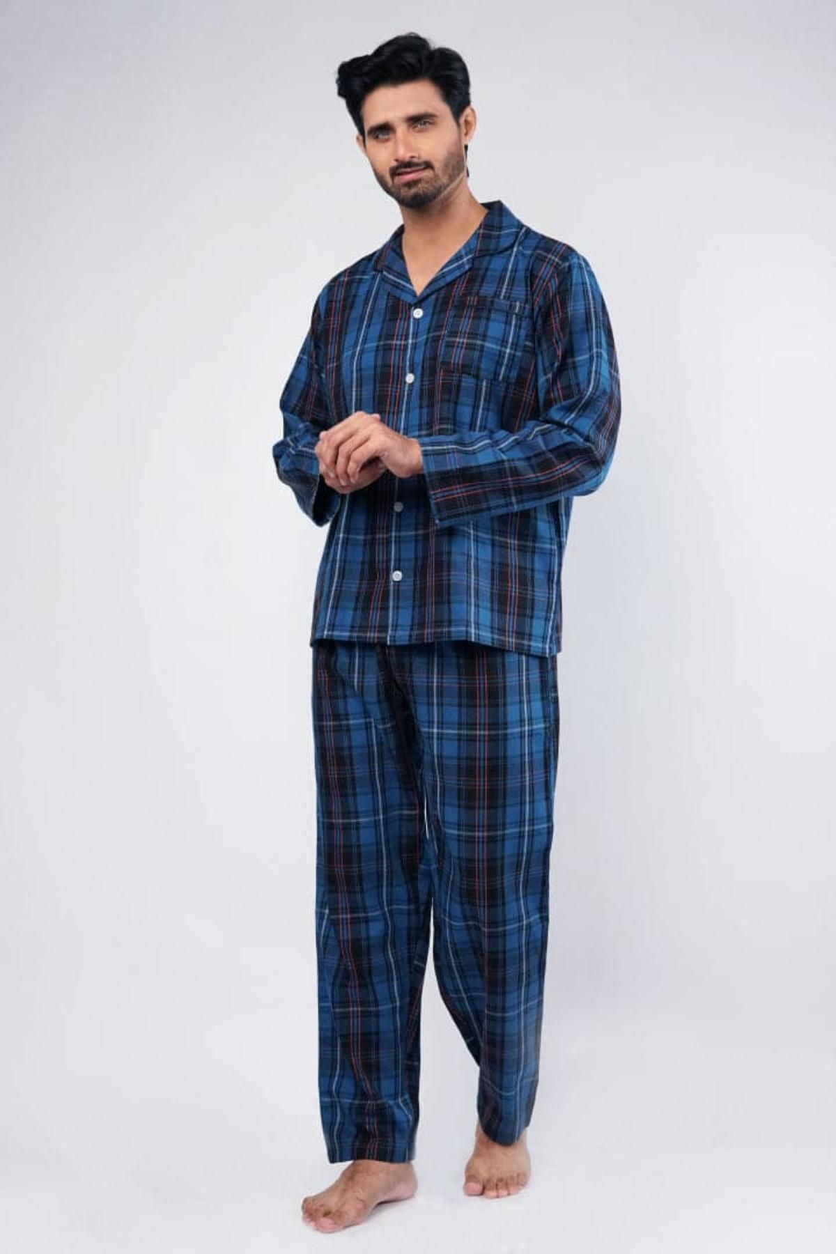 MENDEEZ Lapasa Night Suit (Blue) Blue Men Pyjama Sets