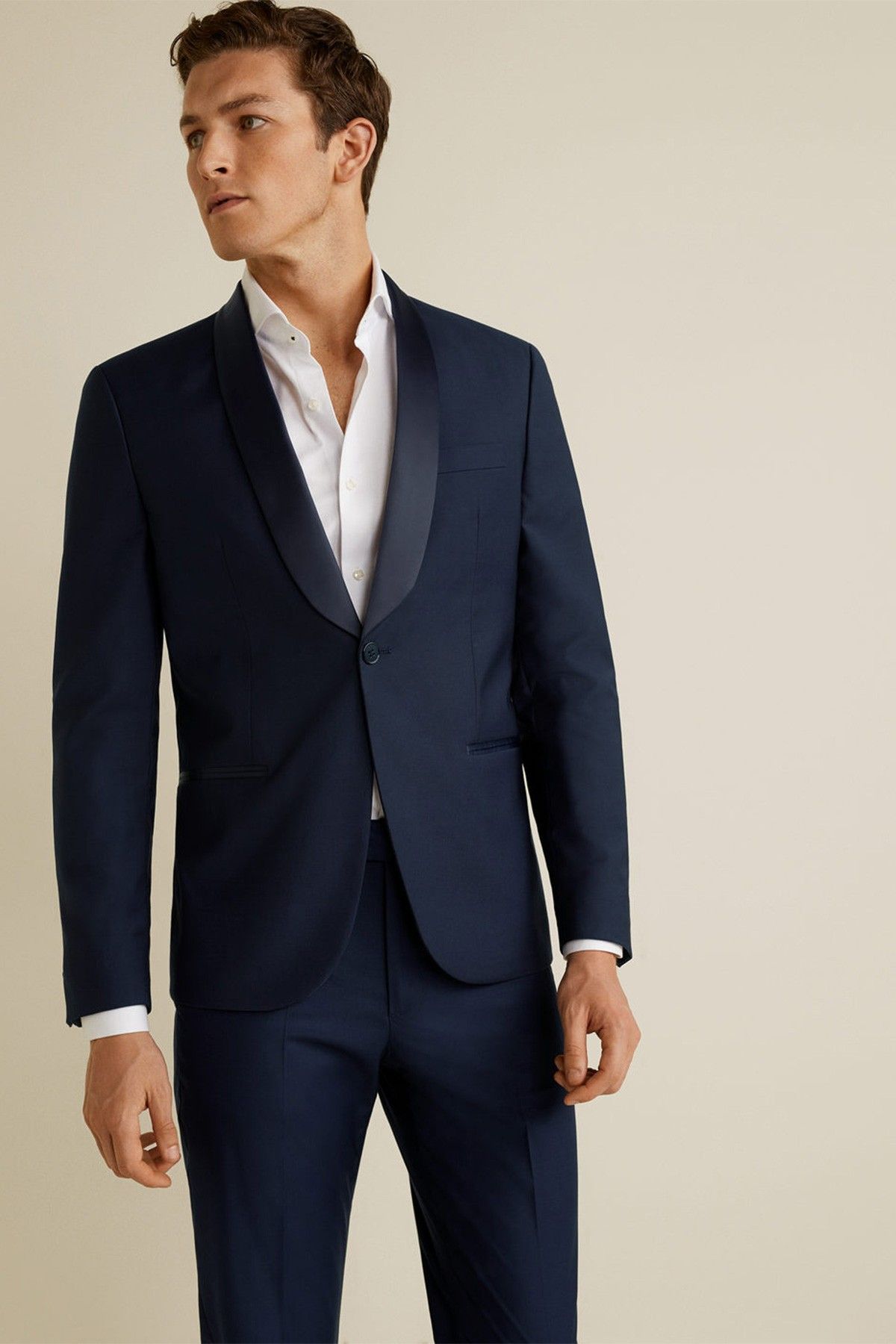 MANGO Super Slim-Fit Suit Blazer Men Blazers