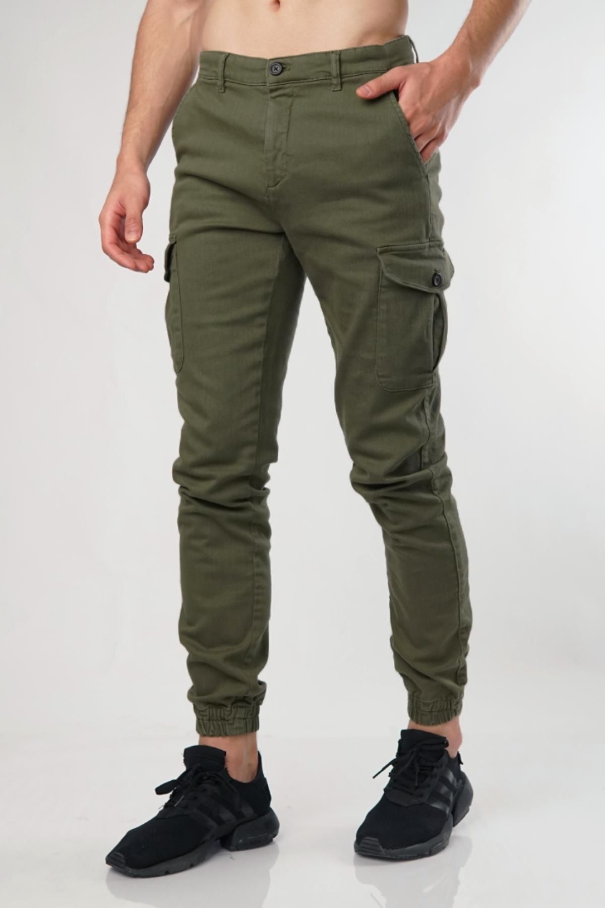 MENDEEZ Olive Cargo Pants Dark Olive Men Joggers