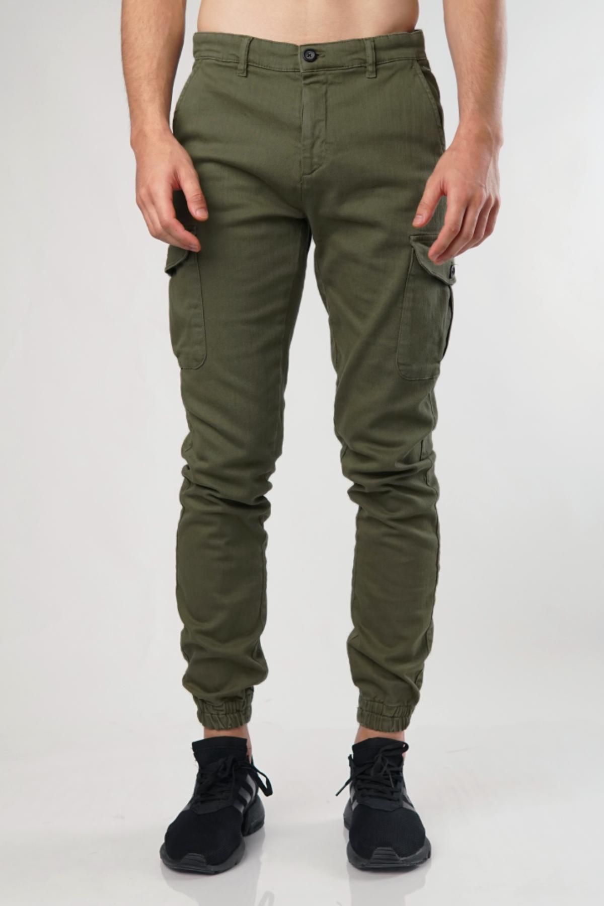 MENDEEZ Olive Cargo Pants Dark Olive Men Joggers