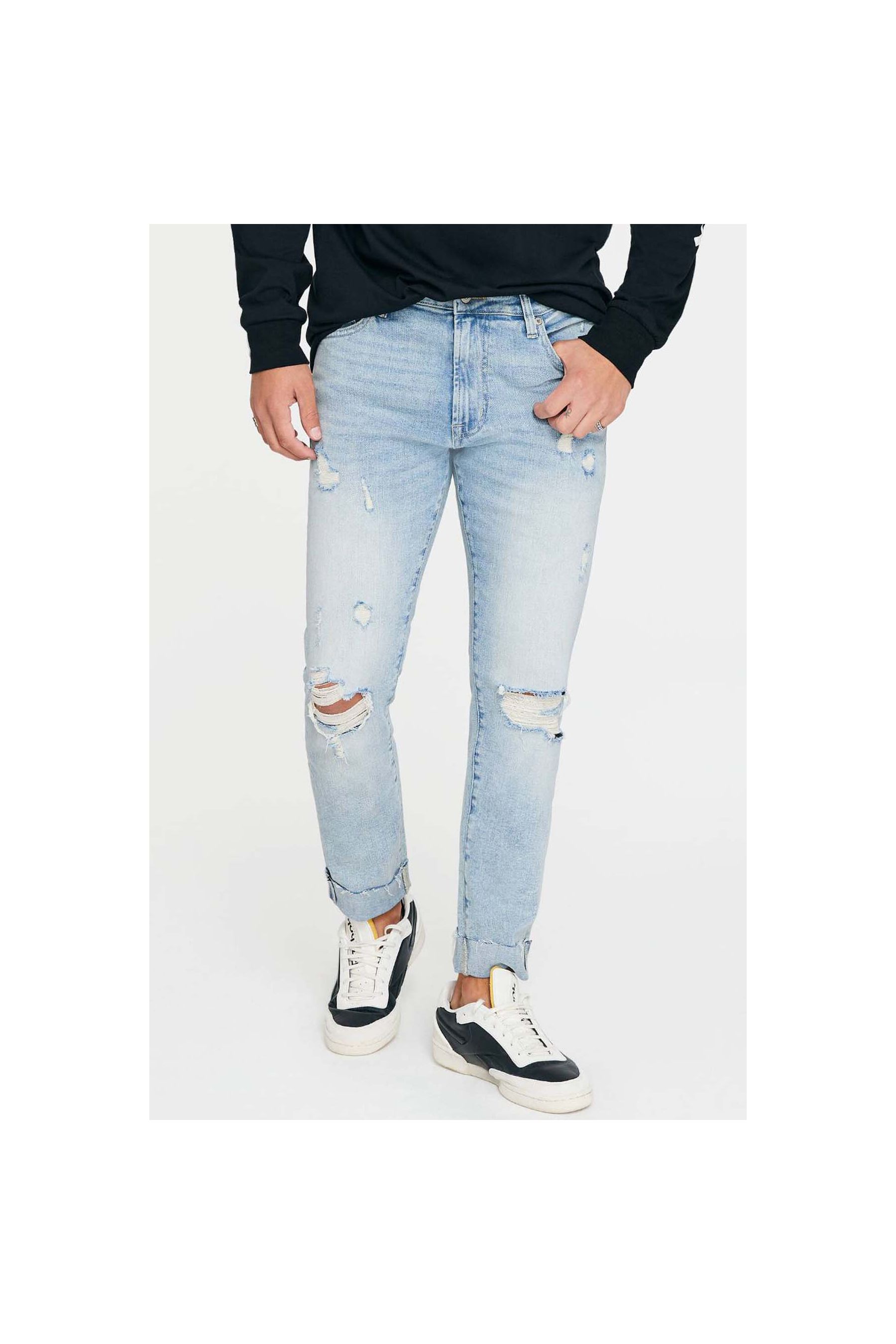 AEROPOSTALE Athletic Skinny Premium Air Jean Light Wash Men Jeans